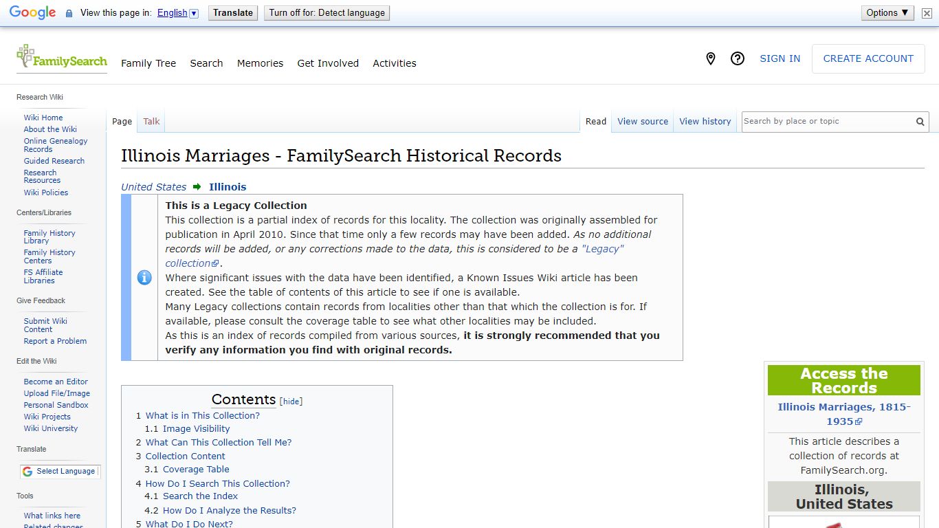 Illinois Marriages - FamilySearch Historical Records